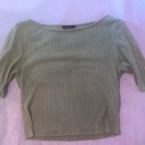 Green crop top